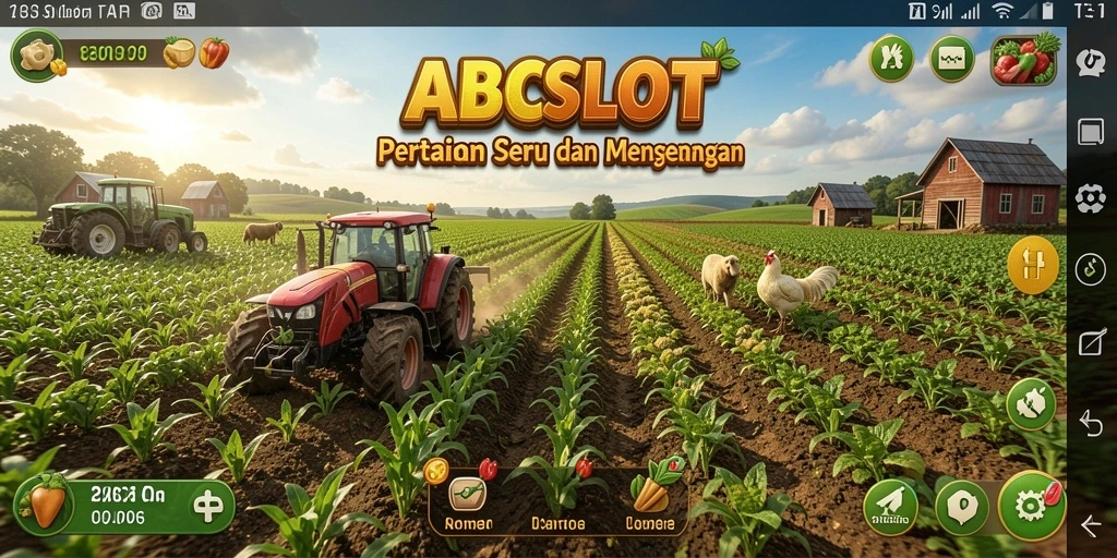 Tangkapan layar ABCSLOT menampilkan gameplay pertanian yang menarik dan interaktif.