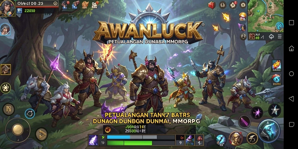 Tampilan gameplay AWANLUCK yang menakjubkan dalam dunia MMORPG.