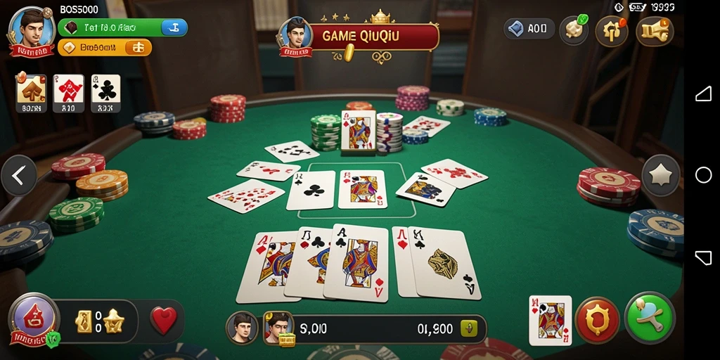 Tampilan gameplay QiuQiu yang menegangkan di BOS5000.