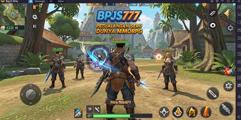 Tangkapan layar dari gameplay BPJS777 yang menampilkan pertarungan seru di dunia MMORPG.