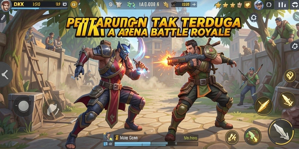 Gameplay DKK yang mendebarkan di arena Battle Royale.