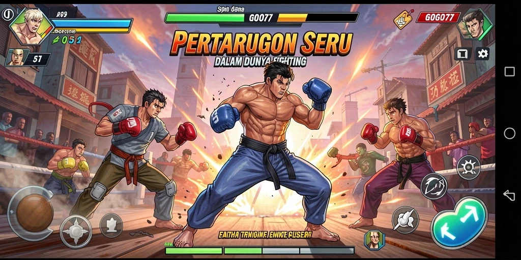 Gameplay GOGO77 yang intens dengan serangan spektakuler.