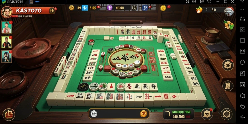 Screenshot KASTOTO menampilkan gameplay Mahjong yang menarik dan interaktif.