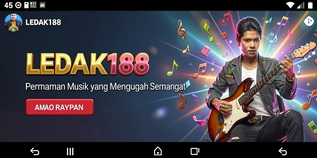 Tampilan menarik dari gameplay musik di LEDAK188.