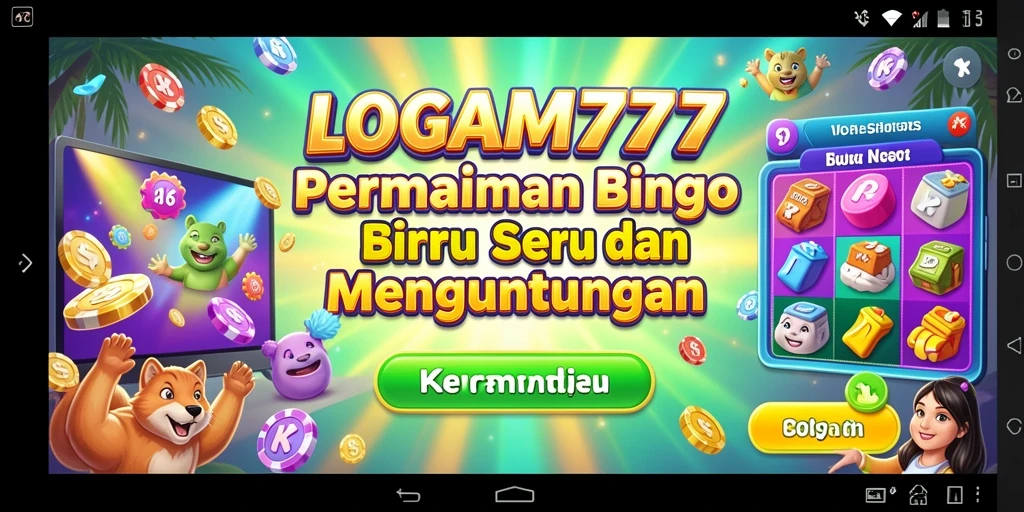 Tampilan gameplay seru dalam aplikasi Bingo LOGAM777.