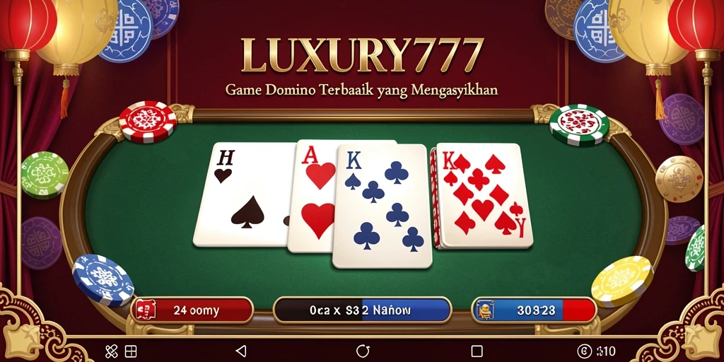 Tampilan gameplay LUXURY777 yang mendebarkan dalam permainan Domino.