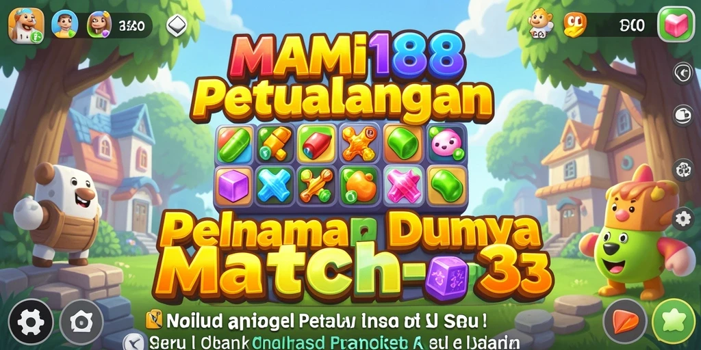 Tampilan menawan dari gameplay Match-3 di MAMI188.