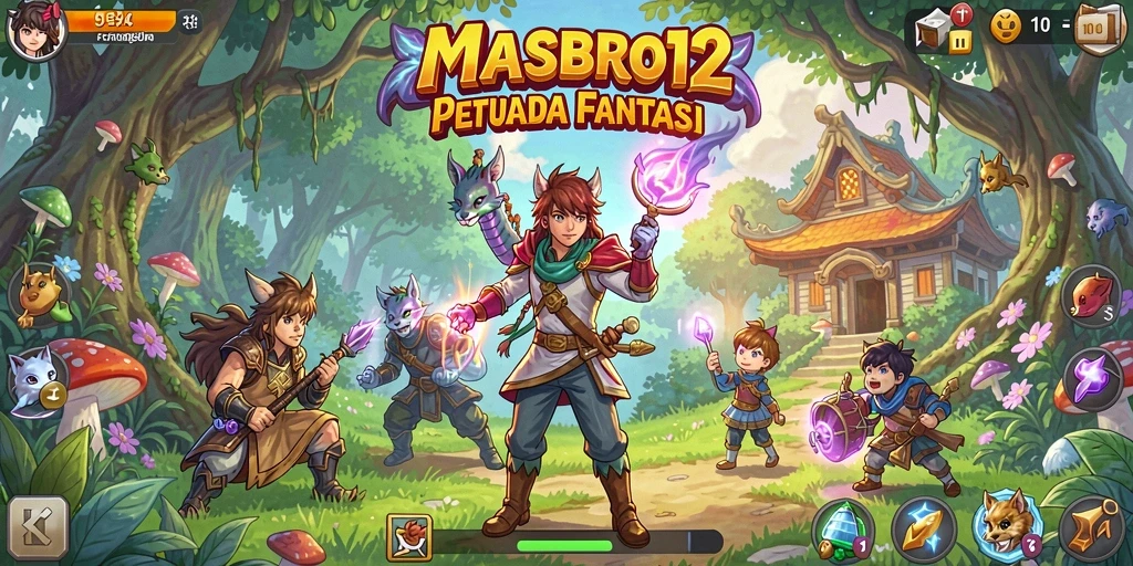 Gameplay seru dari MASBRO12 dengan dunia petualangan yang luas.