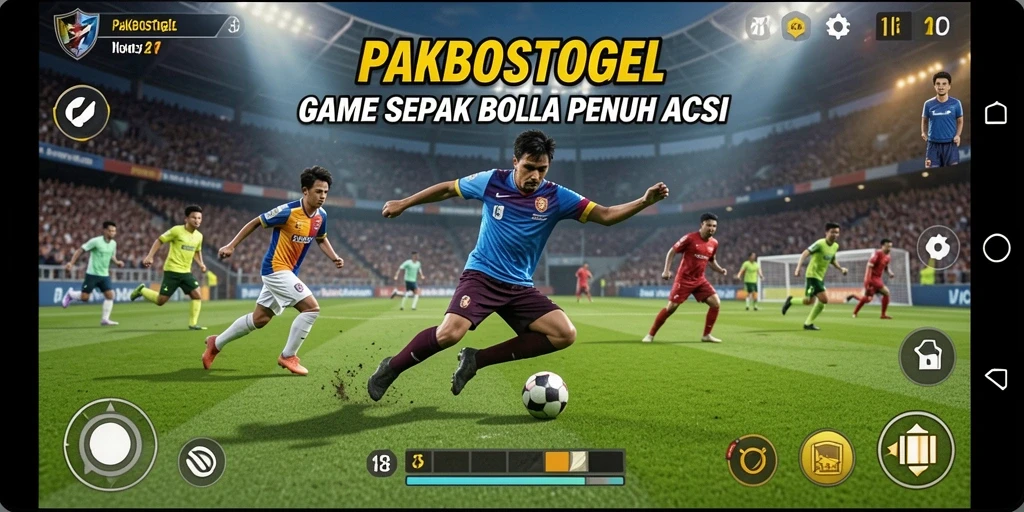 Tampilan menarik dari gameplay PAKBOSTOGEL dengan aksi sepak bola yang mendebarkan.