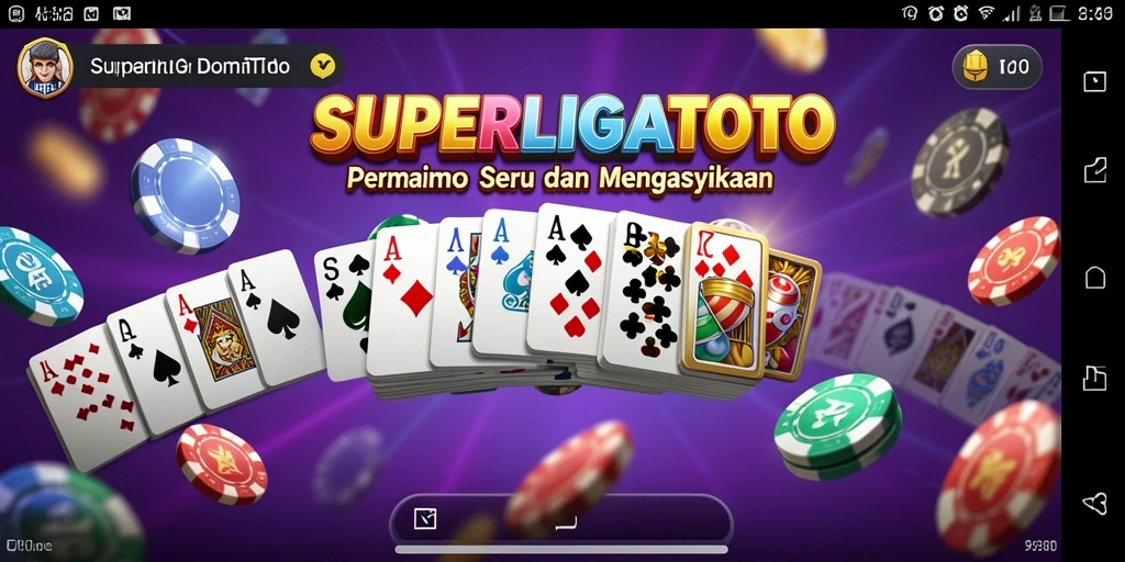 Tampilan gameplay SUPERLIGATOTO yang seru dan interaktif.