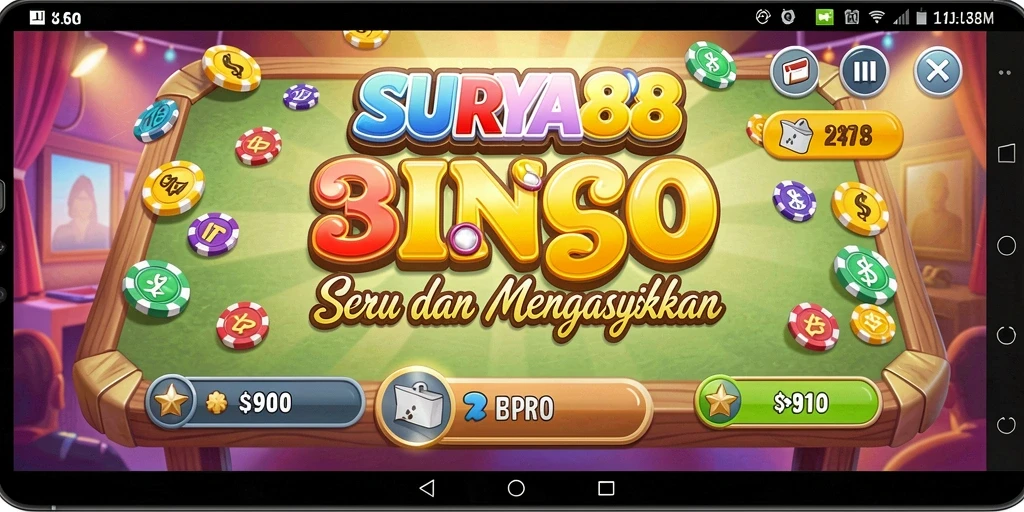 Tampilan aksi bermain Bingo di SURYA88 yang menarik.