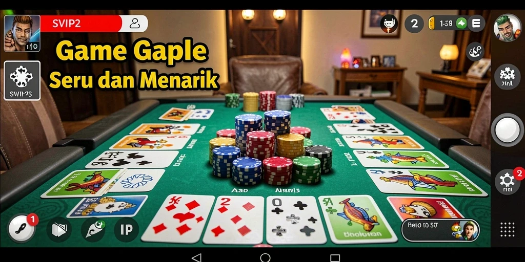 Tampilan gameplay Gaple yang menarik dan interaktif.