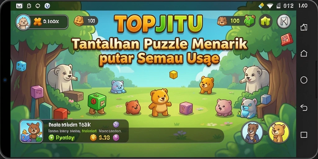 Screenshot dari gameplay TOPJITU menampilkan tantangan puzzle yang menarik.
