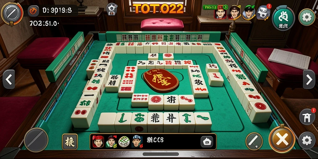 Screenshot gameplay TOTO22 menampilkan momen seru permainan Mahjong.